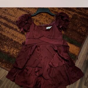 Francesca's Collections Burgundy Womens Dress